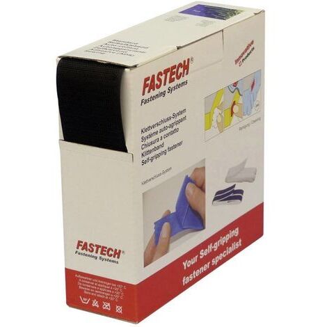 FASTECH® B50-STD-H-999910 Klettband zum Aufnähen Haftteil (L x B) 10 m x 50 mm Schwarz 10 m