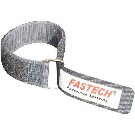 FASTECH® F101-20-220M-FT Bande auto-agrippante avec boucle partie velours et partie agrippante (L x l) 220 mm x 20 mm gris 1 pc(s) S24402