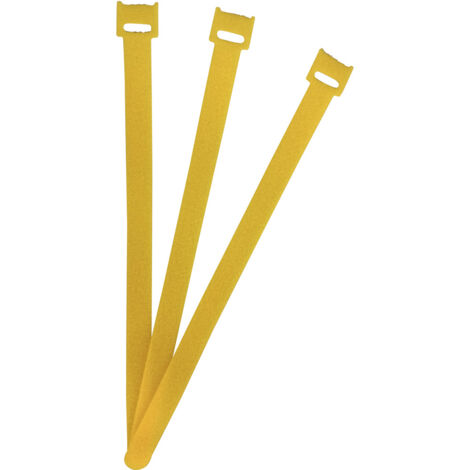 FASTECH®   Klettkabelbinder zum Bündeln Haft- und Flauschteil (L x B) 250 mm x 13 mm Gelb 100 St.