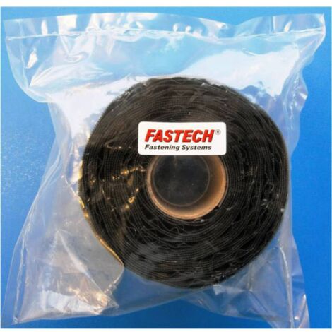 FASTECH® T0205099990305 Nastro a strappo per incollaggio colla a caldo Parte morbida (L x L) 5000 mm x 50 mm Nero 1 pz.