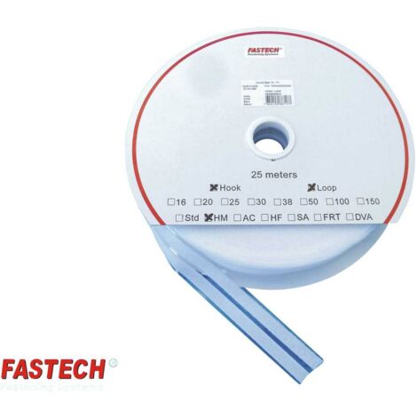 FASTECH® T0401000000325 Bande auto-agrippante hotmelt à coller partie velours et partie agrippante (L x l) 25000 mm x 10 mm blanc 1 paire(s) Q60659