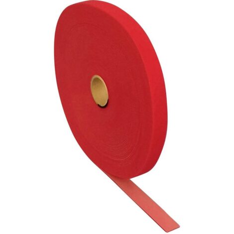 FASTECH® T0601513391125 Bande auto-agrippante pour grouper partie velours et partie agrippante (L x l) 25000 mm x 15 mm rouge 25 m A279471