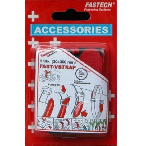 Fastechr 687 330 ruban auto agrippant noir rouge 350 mm