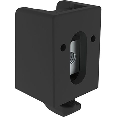 Fath Flächenhaltebock Uni 18 Item Sytem zur einfachen Befestigung von Flächenelementen an Aluprofilen mit Nut 8, schwarz - 10 Stück