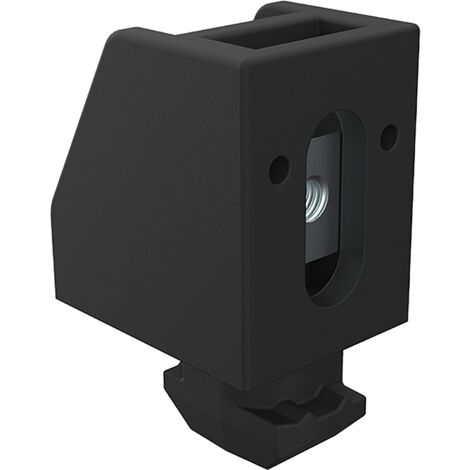 Fath Flächenhaltebock Uni 25 Item System zur einfachen Befestigung von Flächenelementen an Aluprofilen mit Nut 8, schwarz - 10 Stück