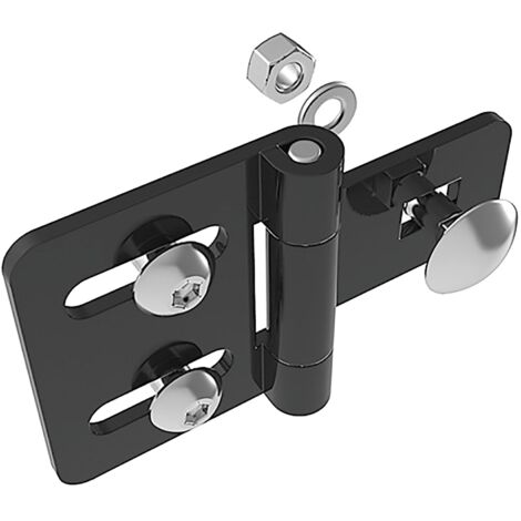 Fath Scharnier 64/40 Item System für Flächenelemente / Aluprofile, Stahl verzinkt - 10 Stück