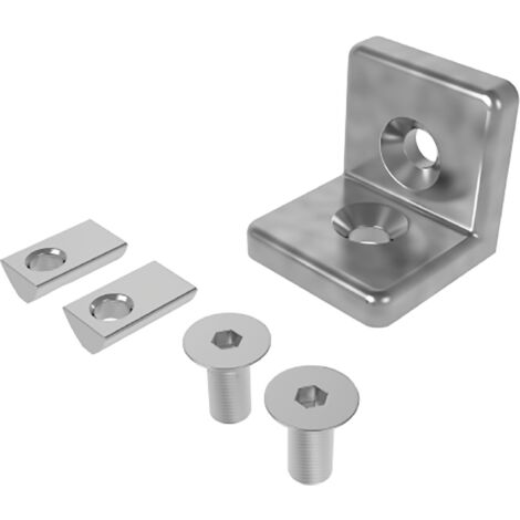 Fath Verbindungswinkel Item System Set mit Nutensteine Nut 8 für Aluprofil 40x40