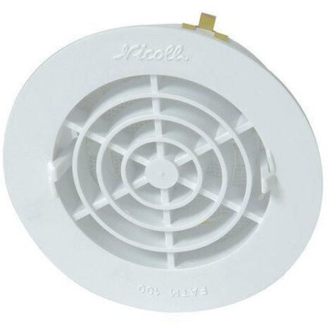 [FATM100-nicoll] Grille d'aération Nicoll FATM100 fermée tube 100mm avec moustiquaire