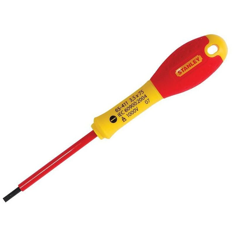 Tools Fatmax Vde Insulated Screwdriver Parallel Tip 3.5 x 75Mm - Stanley