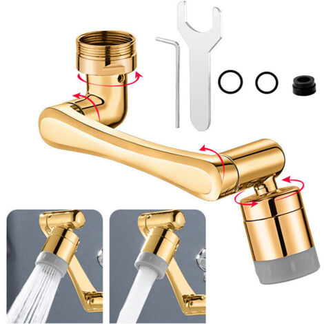 Faucet Aerator,Kitchen/Bathroom Faucet Sprayer,with 2 Spray Modes,Sink Faucet Sprayer Head（gold）