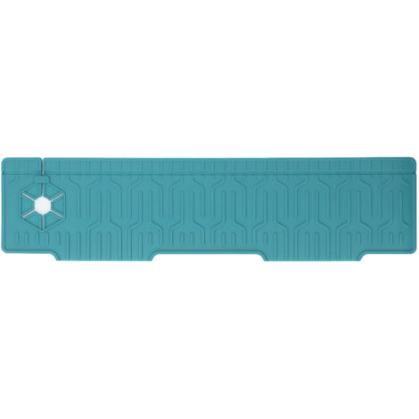 Faucet Mat Silicone Double Sided Available Water Resistant Sink Splash Guard Mat for Kitchen Bathroom Green