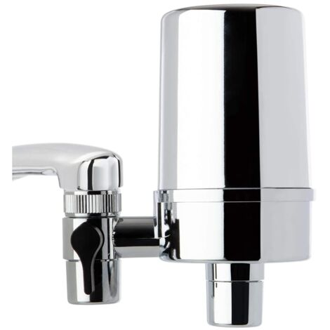 Faucet Water Filter for Kitchen, Bathroom or RV Sink, Long Life 500 Gallon, Chrome Finish