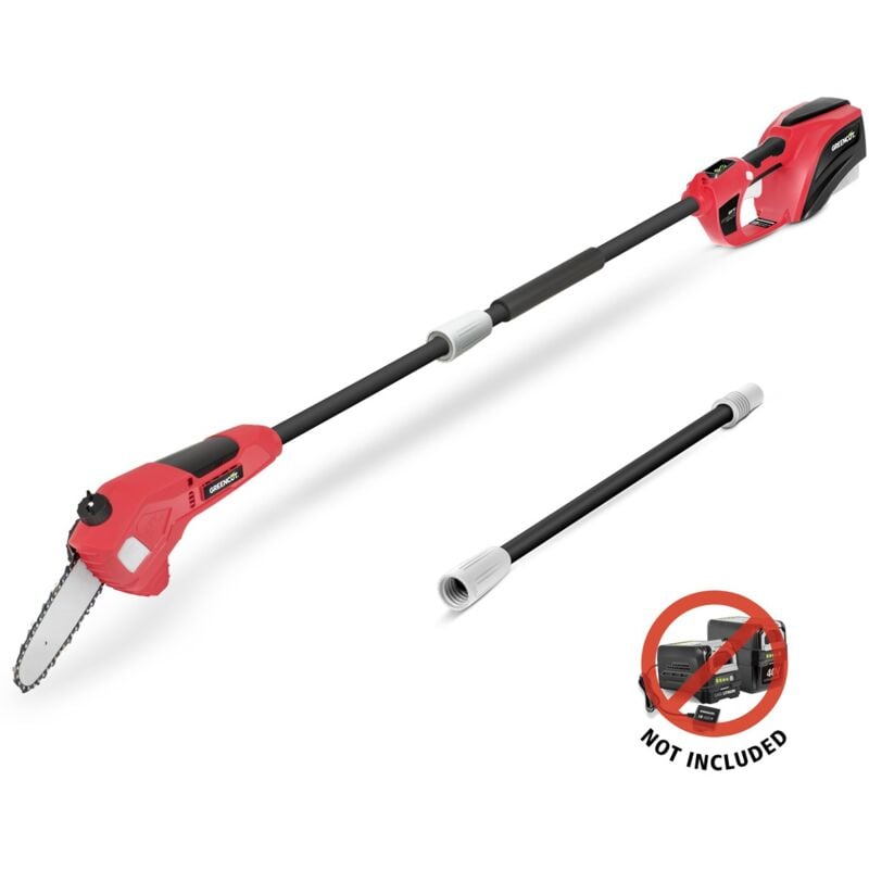 Tronçonneuse elagueuse batterie lithium 40V, longueur de lame 170mm, distance maximale 265cm, pas de chaîne 3/8' Greencut PP400L