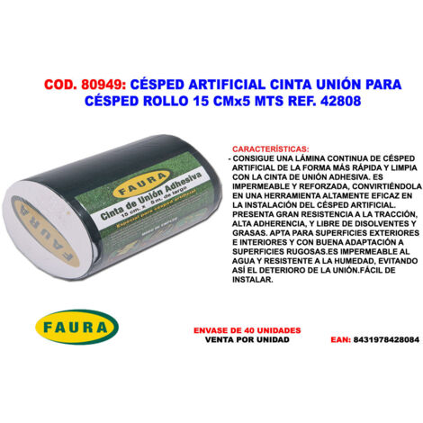 FAURA Cinta adhesiva de unión artificial de un lado 15cm x 5m