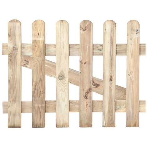 Faura - Puerta de valla clásica de madera 80x100 cm. - 80x100 cm. -