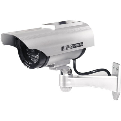 Fausse caméra de surveillance, à énergie solaire, pour la sécurité de la maison et de l'extérieur, pour récupérer de l'argent - 1 paquet