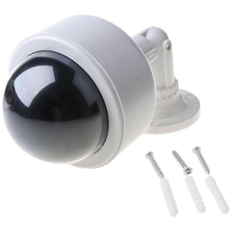 Fausse caméra de surveillance dôme étanche extérieure avec flash, vidéo de sécurité CCTV