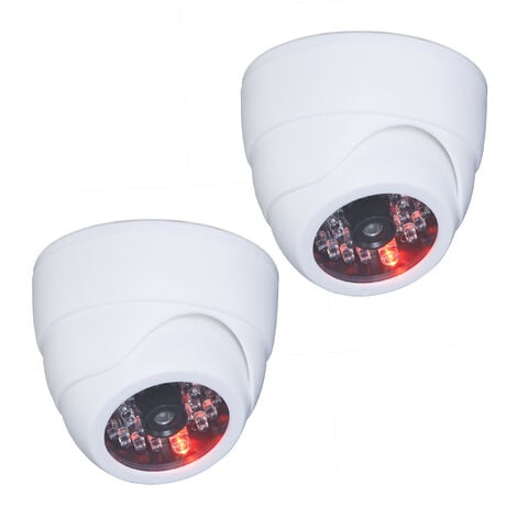 Generic Dôme Simulation Cambrioleur Alarme Caméra Intérieure Fausse Webcam Surveillance  Extérieure Caméra à La Maison LED Lumière émuler CCTV Pour Avertissement -  Prix pas cher