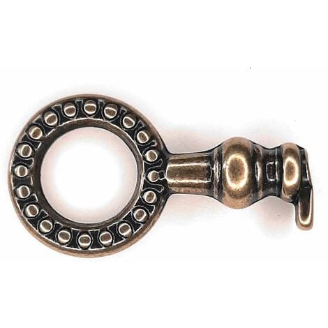 fausse clé de serrure meuble Louis XVI perlé ancien décoration rustique vintage clef zamak