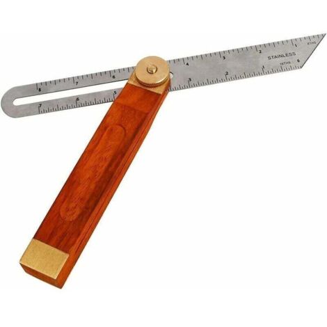 Fausse équerre à Coulisse, T-biseau Coulissant, Angle de Menuisier, Angle de butée Double Face de 318 mm, Angle de butée de Menuisier T-Schmiege de 26 mm