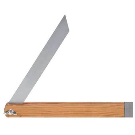 Fausse équerre de menuisier manche bois lame 280 mm inox - WILMART