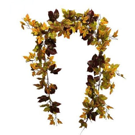 Fausse gomme d'automne feuille d'érable, vigne grimpante douce, fausse fleur décorative d'halloween
