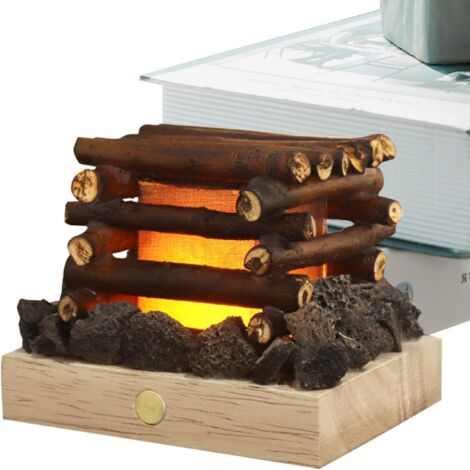 Fausses bûches de feu, veilleuse de feu de Camp,Lampe à