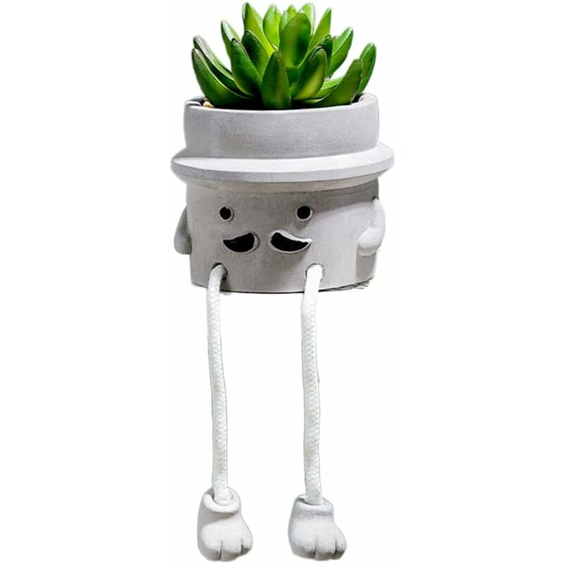 Yozhiqu - Fausses plantes en pot – Plantes succulentes artificielles mignonnes avec pot en céramique amusant ( Type-c)
