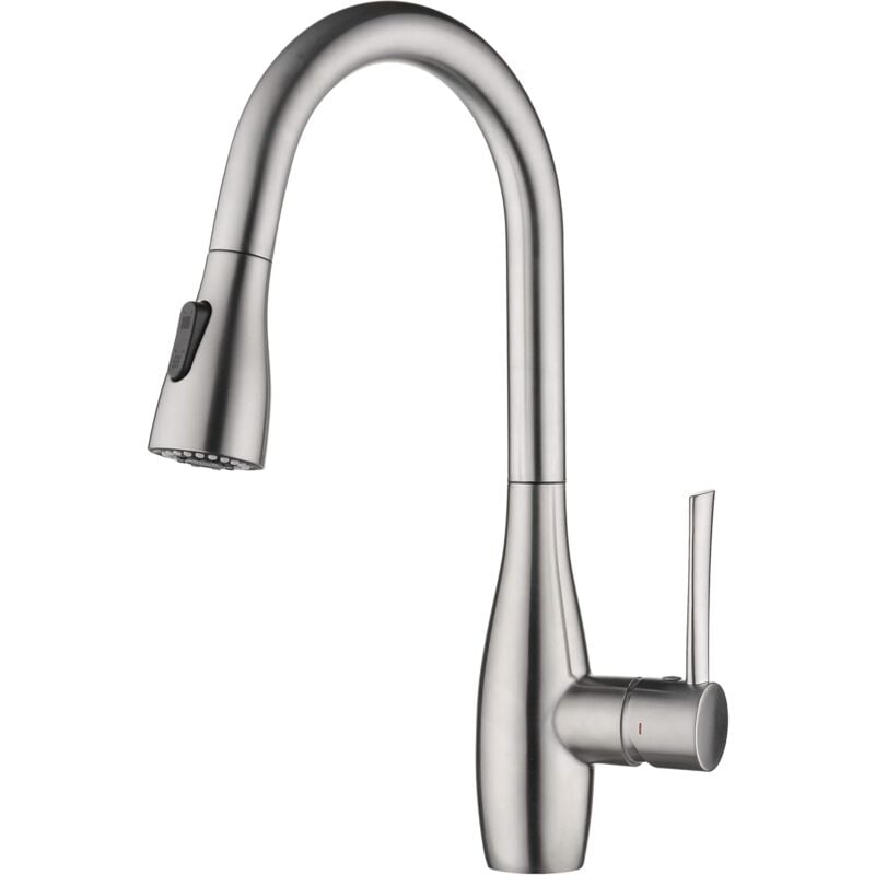 Faustina - Robinet de Cuisine, Robinet Cuisine avec Douchette Extensible, Robinet Cuisine Mitigeur avec 2 Modes de Jet, Robinet Évier Cuisine Rotatif