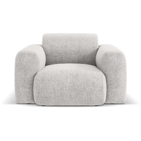 Fauteuil 2 places en chenille gris clair