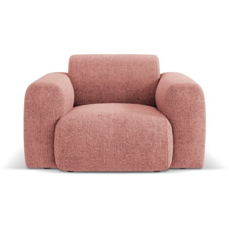 Fauteuil 2 places en chenille rose