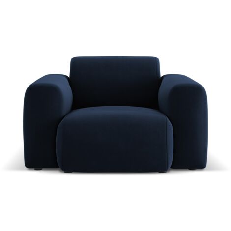 Fauteuil 2 places en velours bleu roi