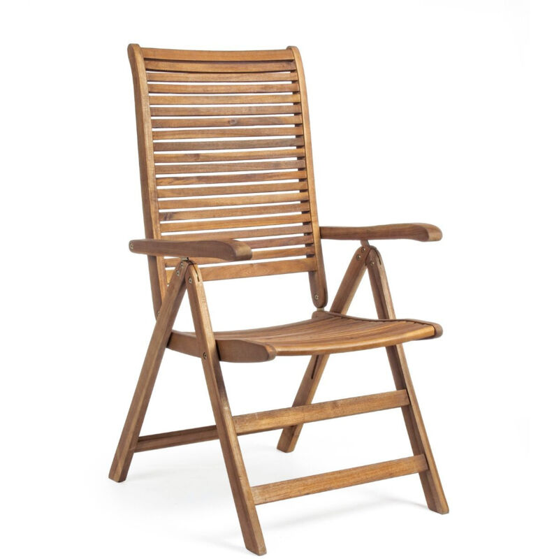 Bizzotto - Fauteuil de jardin relax 57,5x70x111 cm en acacia huilé - ines