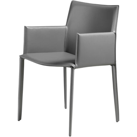 Fauteuil 55x54x82,5 cm en PU gris