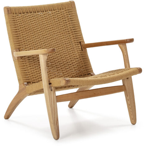 Fauteuil 70x74x74 Bois/Corde Naturelle