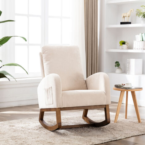 Fauteuil à balançoire de style Mid-Century Modern. Idéal pour la chambre des enfants ou le salon. Le fauteuil est doté d’un dossier haut et rembourré. Parfait pour les pièces à vivre.