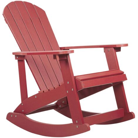 Fauteuil Bascule Jardin Outsunny Adirondack - Bois Sapin Carbonisé, Roues Charette, Style Rustique - Pour Terrasse