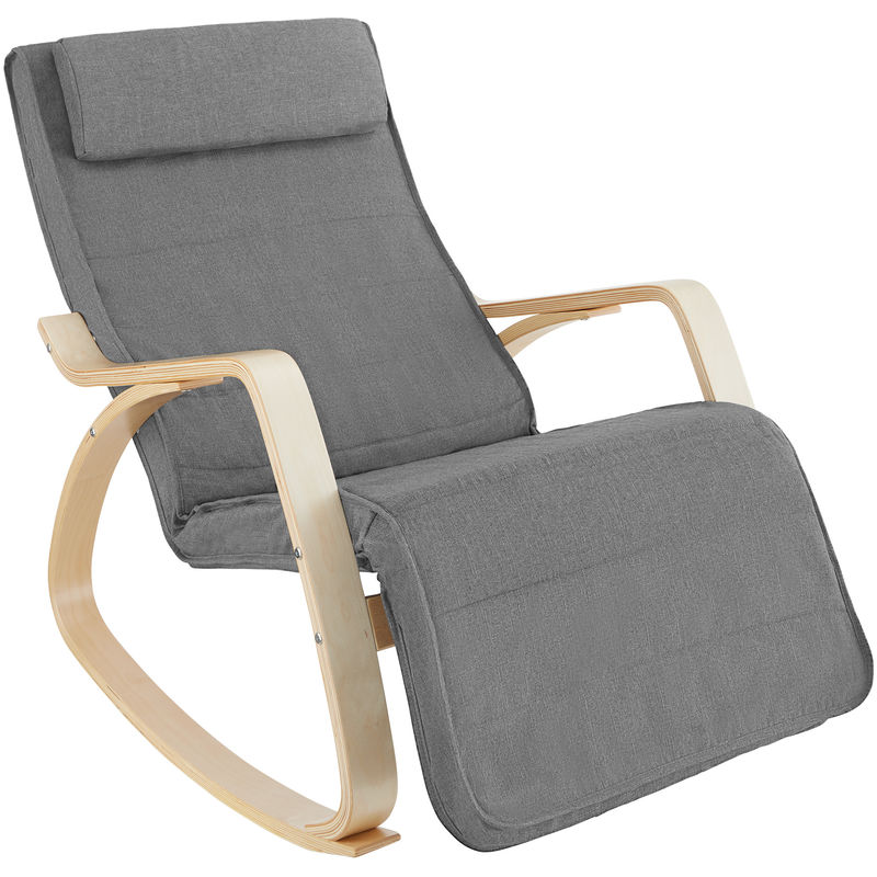 fauteuil a bascule onda - fauteuil relax, design, salon gris clair