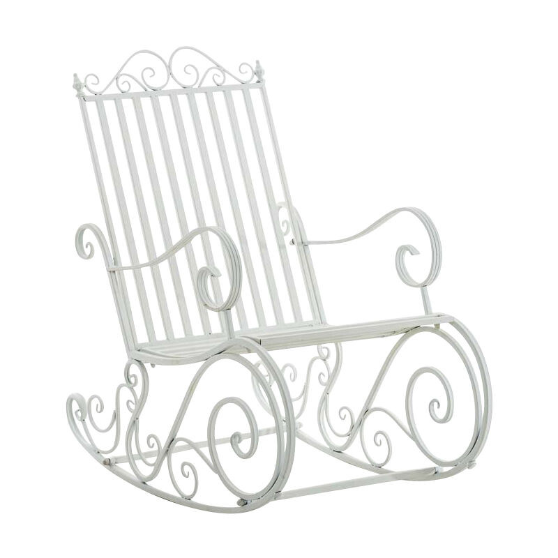 CLP – Chaise à bascule rustique en fer – Hauteur 94 cm – Largeur 56 cm – Confort optimal pour intérieur et extérieur