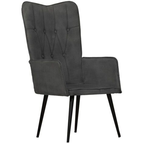 Fauteuil à oreilles en toile noire
