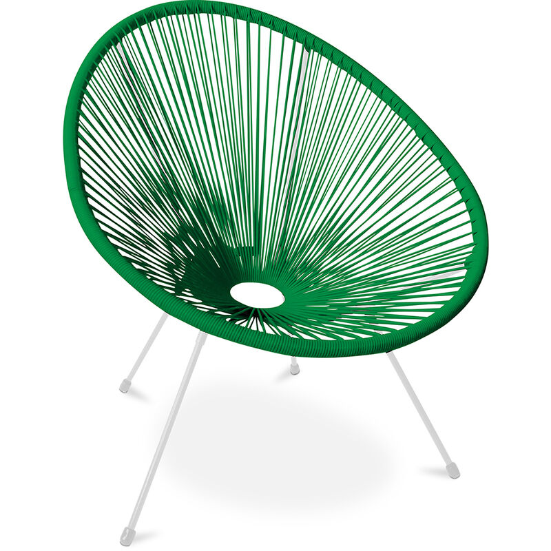 Chaise d'extérieur - Chaise de jardin - Nouvelle édition - Acapulco Vert - Acier, Rotin synthétique - Vert