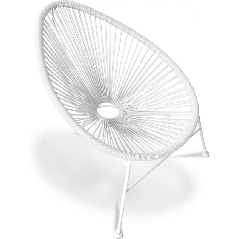 Privatefloor - Chaise d'extérieur - Chaise de jardin d'extérieur - Acapulco Blanc Privatefloor - Chaise d'extérieur - Chaise de jardin d'extérieur - Acapulco Blanc