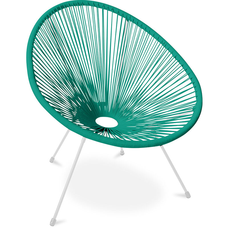 Chaise d'extérieur - Chaise de jardin - Nouvelle édition - Acapulco Vert pastel - Acier, Rotin synthétique - Vert pastel