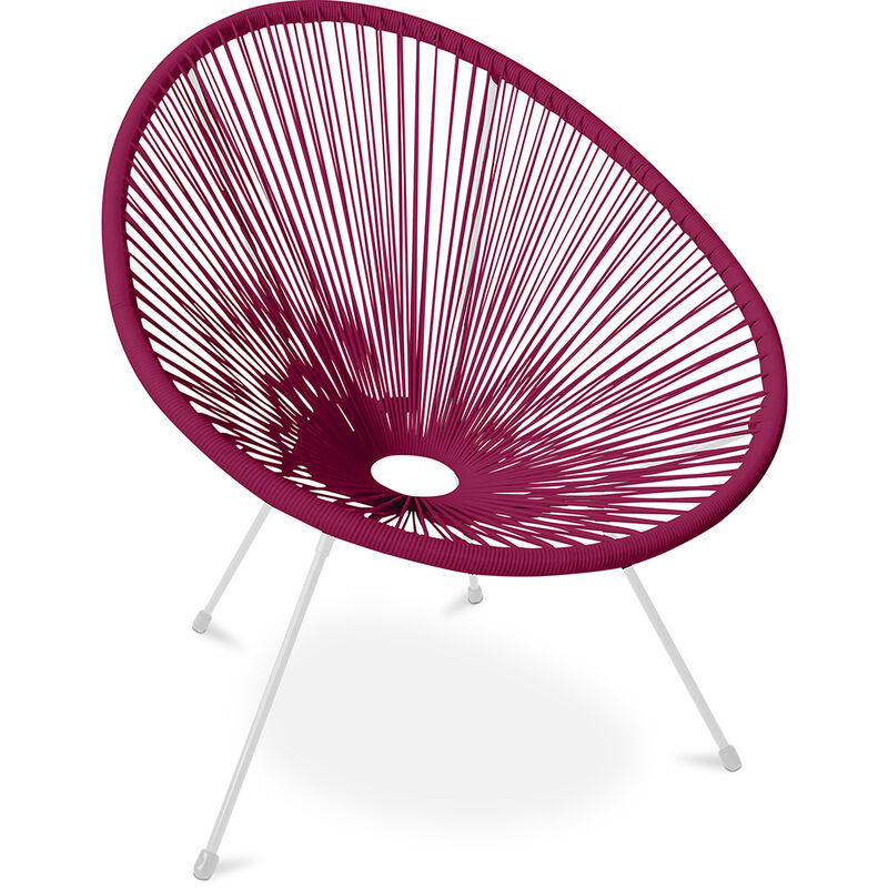Chaise d'extérieur - Chaise de jardin - Nouvelle édition - Acapulco Violet - Acier, Rotin synthétique - Violet