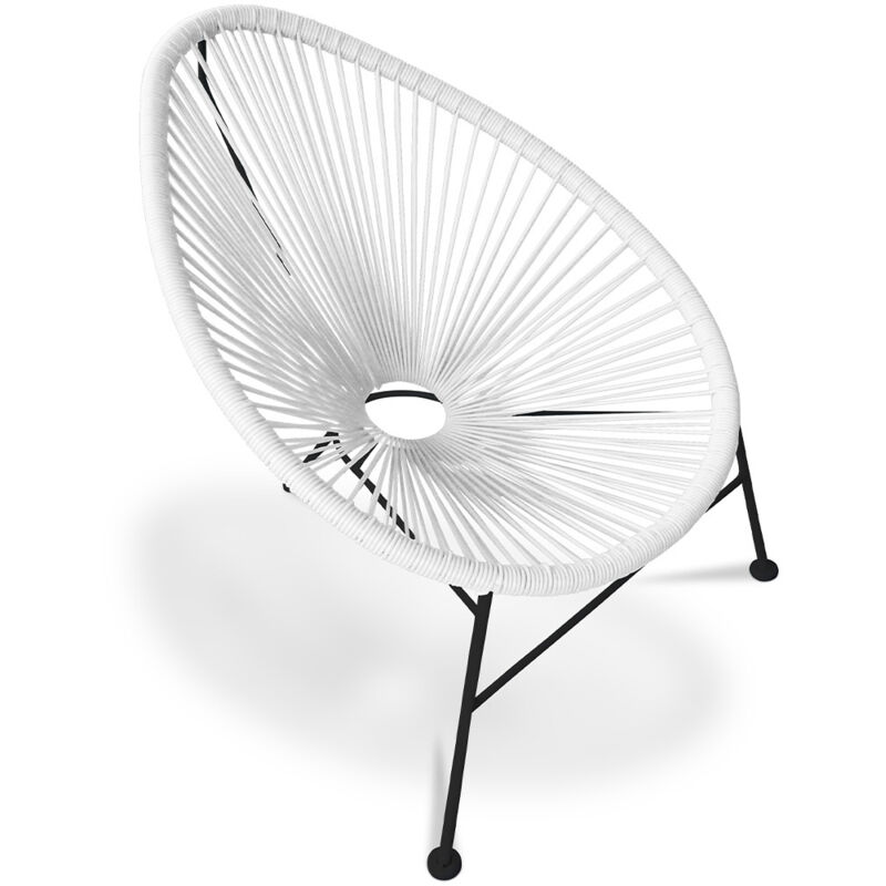 Privatefloor - Chaise d'extérieur - Chaise de jardin d'extérieur - Acapulco Blanc