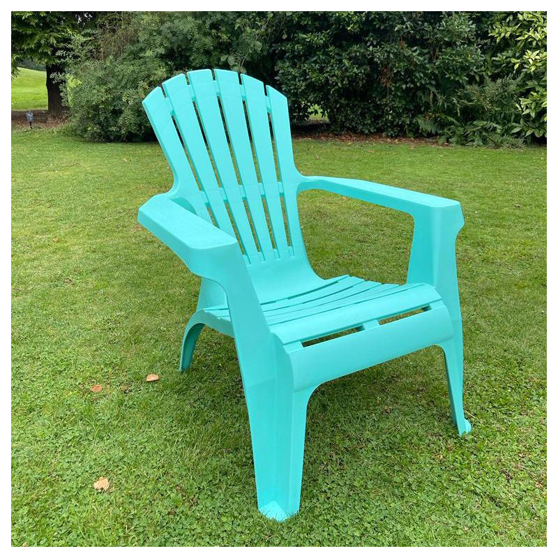 Fauteuil Adirondack résine polypropylène Wilsa Garden Couleur: Azur - Nombre de fauteuils: 2 Fauteuils Adirondack - Azur