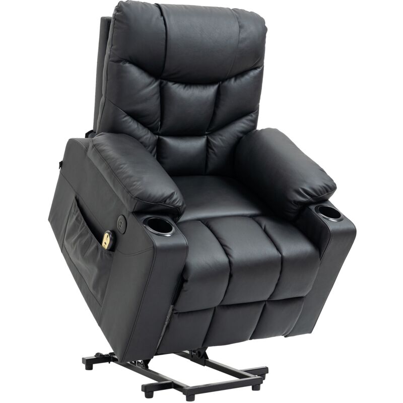 Fauteuil Andover Véritable cuir Noir