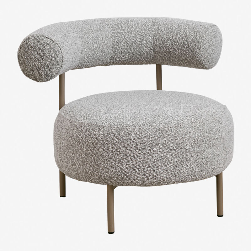 Fauteuil Arieta en tissu bouclé Sklum
