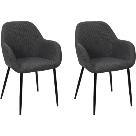 Fauteuil Atome Gris - Lot De 2
