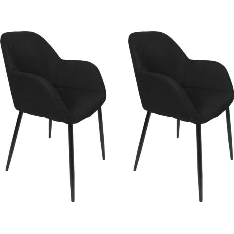 Fauteuil Atome Noir - Lot De 2